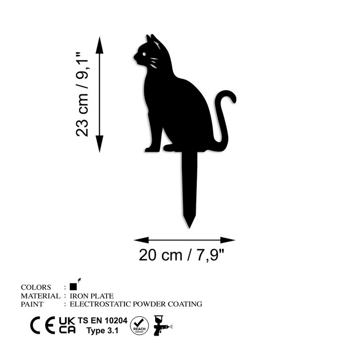 Aberto Design Objeto decorativo Cat 02 Negro
